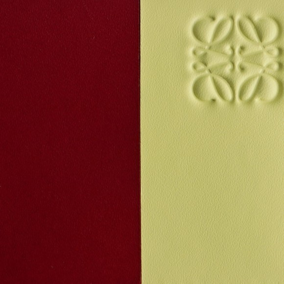 LOEWE Color Block Trifold Wallet Raspberry Yellow - Picture 4 of 7